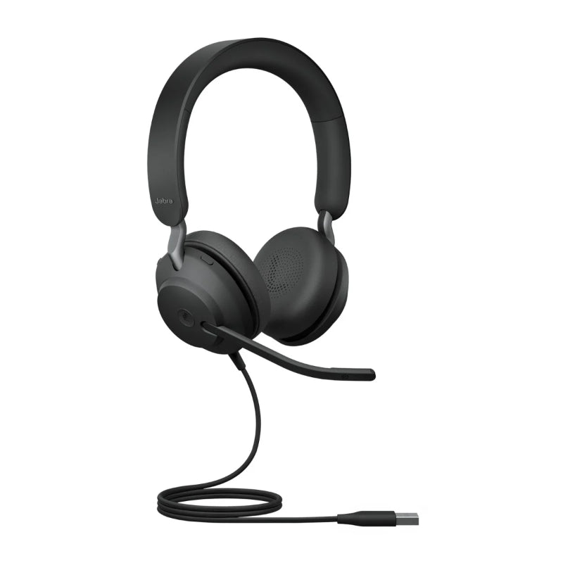 Jabra Evolve2 40 SE Wired Noise Cancelling Stereo Headset – 3-Mic Clear Calling, USB-A, Certified for Microsoft Teams