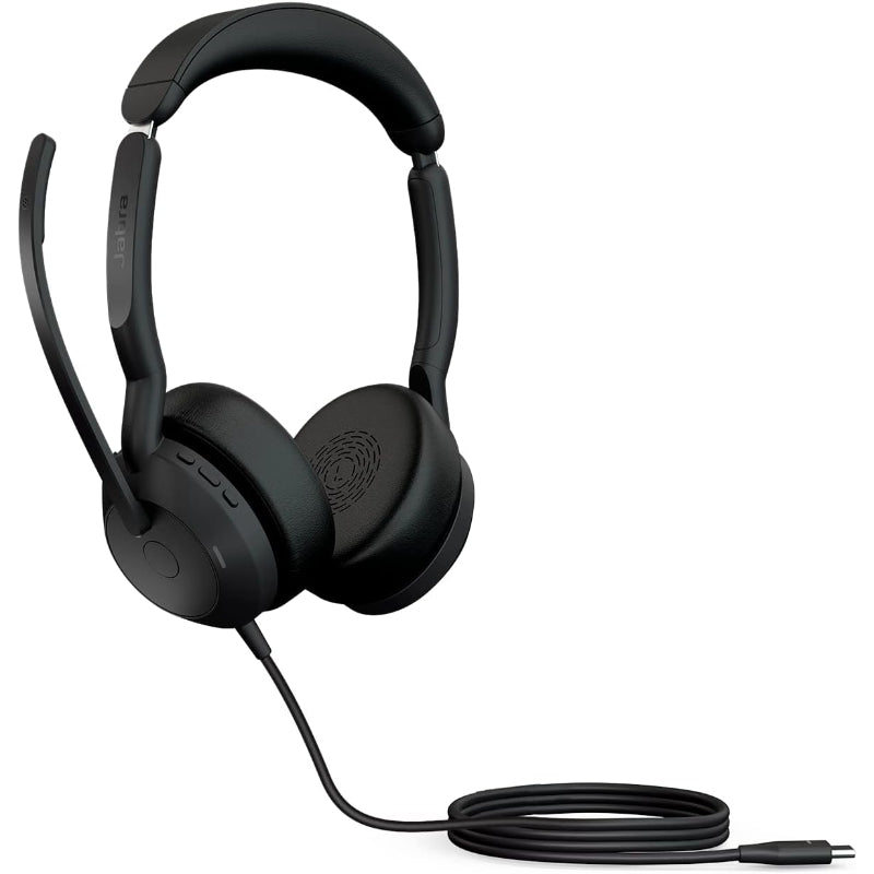 Jabra Evolve2 50 Wired Stereo Headset – Professional Noise-Cancelling Microphones, All-Day Comfort, UC & MS Teams Certified