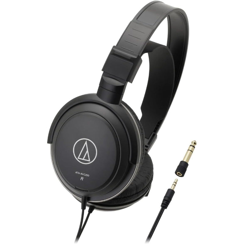 Audio-Technica ATH-AVC200 Closed-Back Headphones – High-Fidelity Over-Ear, Comfortable Design, Deep Bass, Noise-Isolating, Studio-Quality Sound
