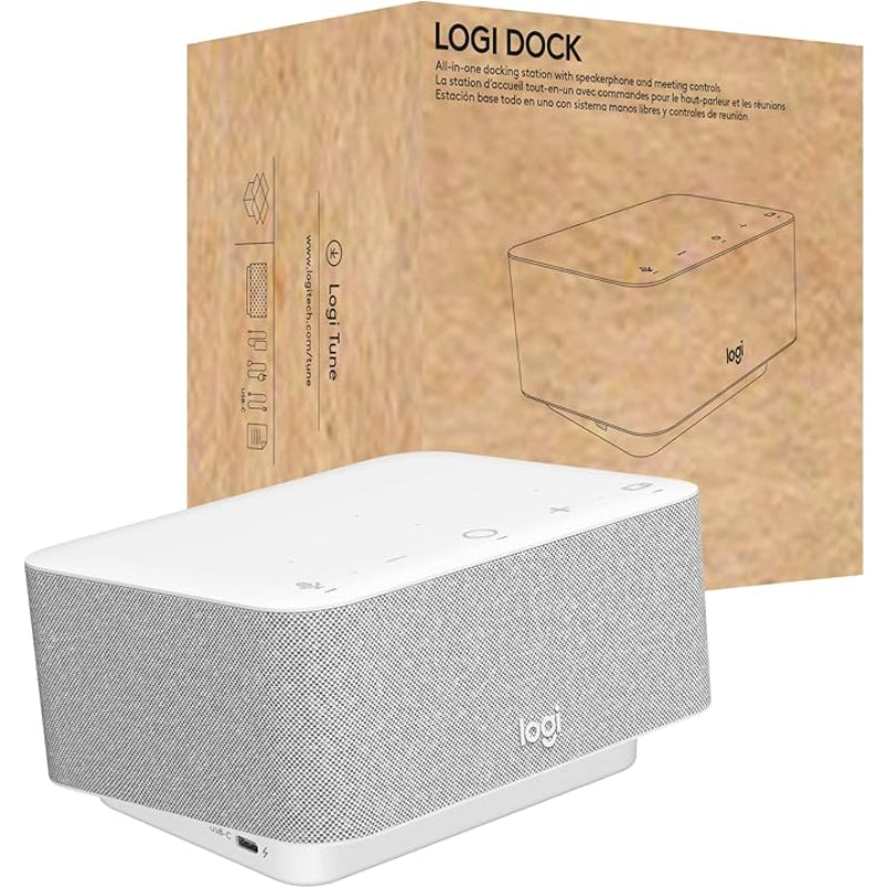 Logi Dock All-in-One USB-C Laptop Docking Station with Speakerphone, Noise-Cancelling Mics, Bluetooth & HDMI – Certified for Zoom, Google Meet & Voice – Graphite, Windows/macOS Compatible